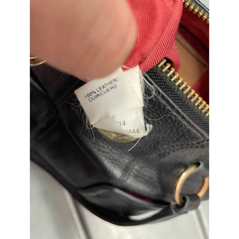 Tommy Hilfiger Black Pebbled Leather‎ Handbag